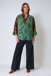 Jean Marc Philippe blouse in groen/bruin tinten