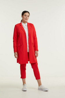 Lange Blazer in het rood.