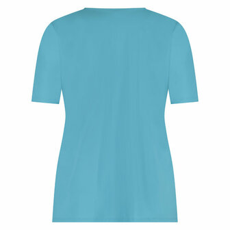 Wrap top blue van Plus Basics
