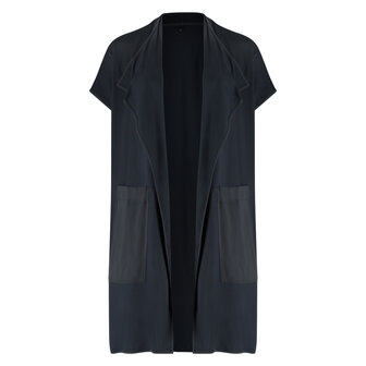 Mouwloos vest crepe
