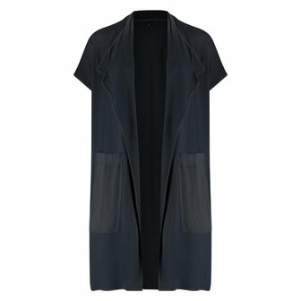 Mouwloos vest crepe