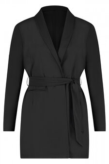Wrap Jacket van Plus Basics in mokka