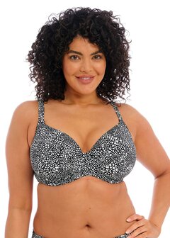 Pebble Cove Black Uw Plunge Bikini Top