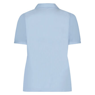 Polo shirt ss light blue van Plus Basics.