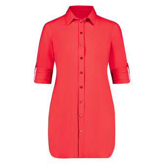 Blouse long  van Plus Basics in het rood