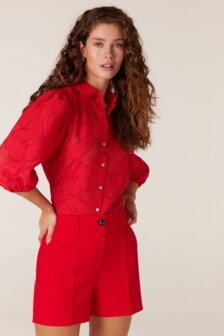 Blouse rood Jansen Amsterdam.