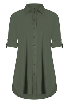 Plus Basics lange blouse light khaki