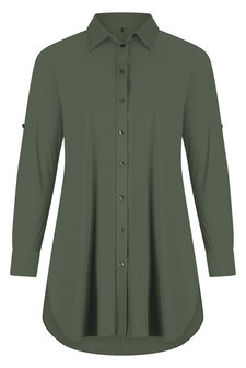Plus Basics lange blouse light khaki