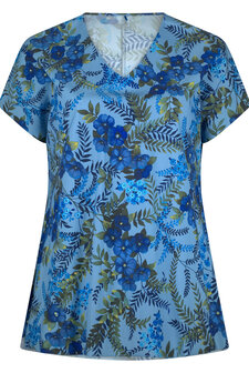 Plus Basics T-shirt met V- hals in de print Greece