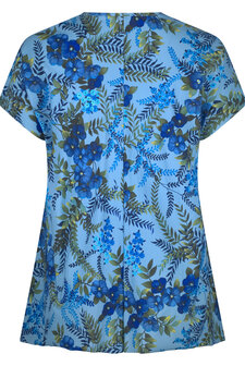 Plus Basics T-shirt met V- hals in de print Greece