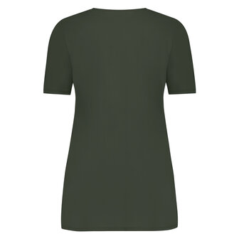 Plus Basics top SS light in Khaki.