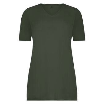 Plus Basics top SS light in Khaki.