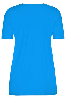 Plus Basics T-shirt slim fit in de kleur Azur.