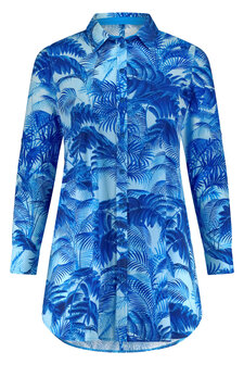 Plus Basics lange blouse Hawaii