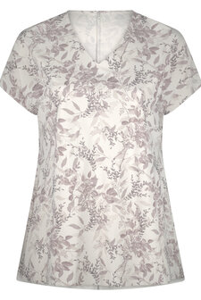 Plus Basics T-shirt met V- hals in de print Japan