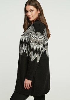 Mat vest zwart/zilver met grijs