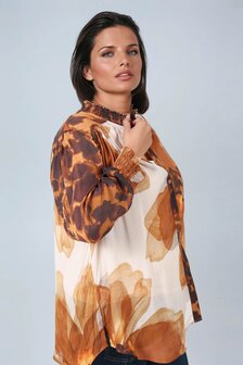 Jean Marc Philippe blouse bruin tinten.