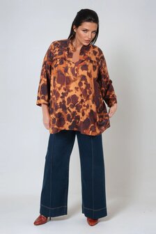 Jean Marc Philippe blouse in bruin tinten