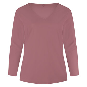 Plus Basics T-shirt met V- hals 