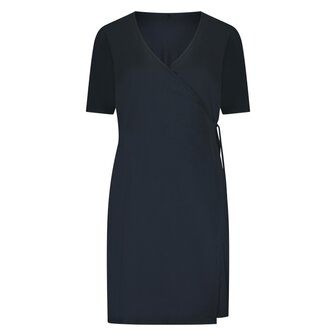 Plus Basics wrap dress black.