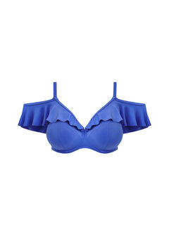 Elomi Plain sailing azuur Uw Bikini Top met roezel.