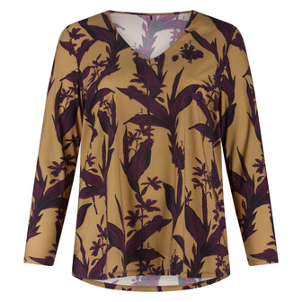 Plus Basics T-shirt met V- hals 