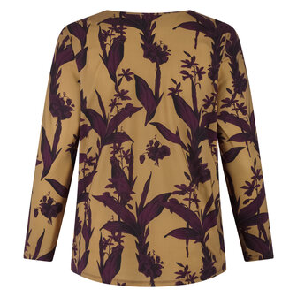 Plus Basics T-shirt met V- hals 