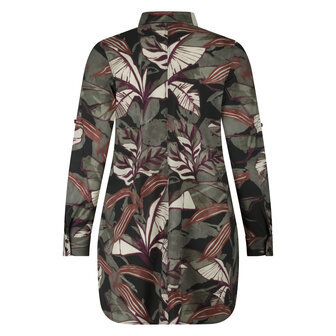 Plus Basics lange blouse Mystic Leafs.