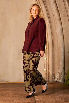 Plus basics shirt puffed in Burgundy