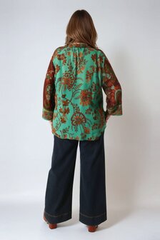 Jean Marc Philippe blouse in groen/bruin tinten
