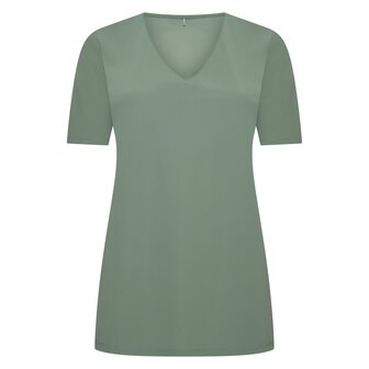 Plus Basics T-shirt met V- hals 