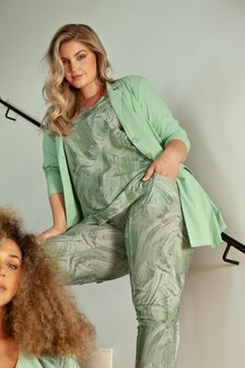 Plus Basics T-shirt met V- hals 