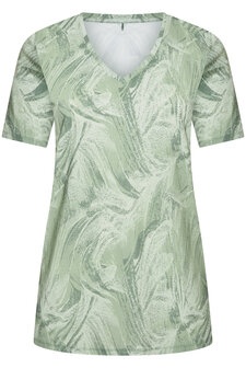 Plus Basics T-shirt met V- hals 