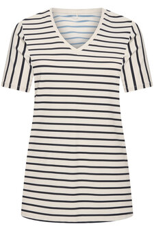 Plus Basics T-shirt met V- hals 