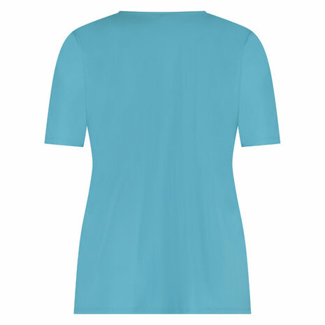 Wrap top blue van Plus Basics