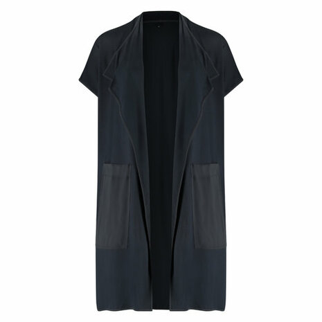Mouwloos vest crepe
