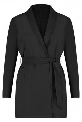 Wrap Jacket van Plus Basics in mokka