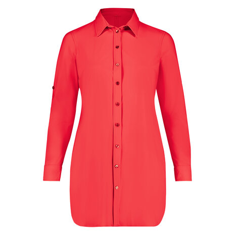 Blouse long  van Plus Basics in het rood