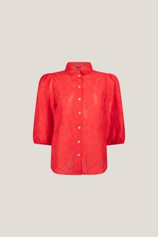 Blouse rood Jansen Amsterdam.