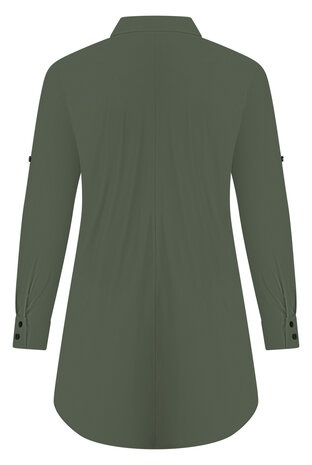 Plus Basics lange blouse light khaki