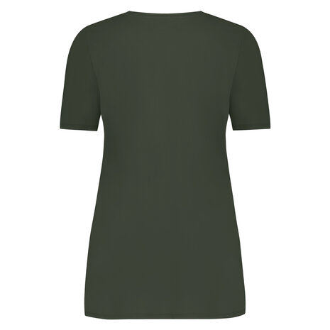 Plus Basics top SS light in Khaki.
