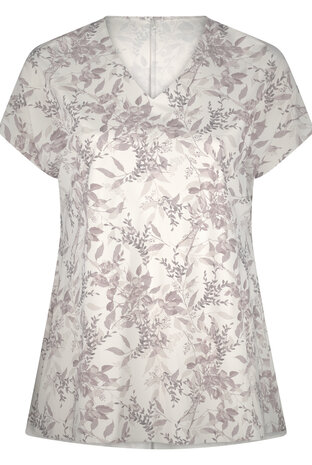 Plus Basics T-shirt met V- hals in de print Japan