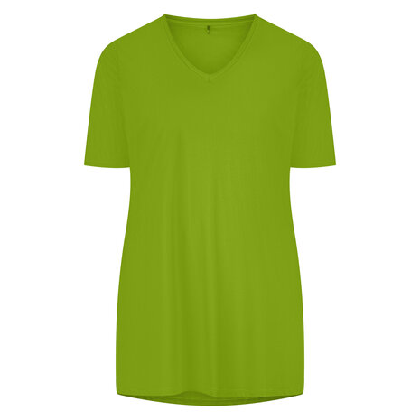Plus Basics T-shirt slim fit in de kleur Kiwi