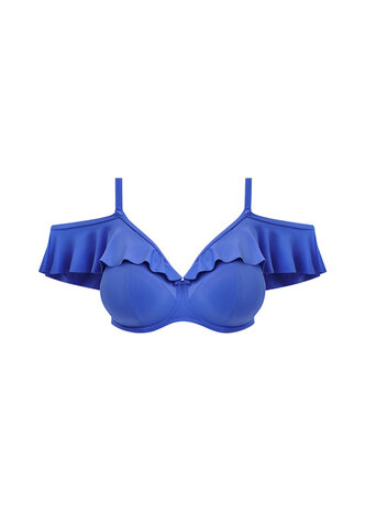 Elomi Plain sailing azuur Uw Bikini Top met roezel.