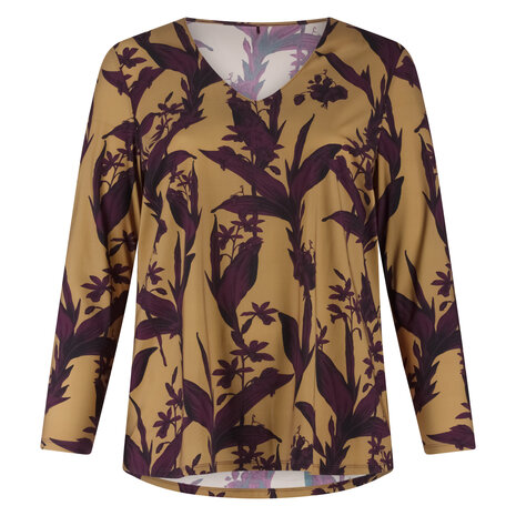 Plus Basics T-shirt met V- hals 