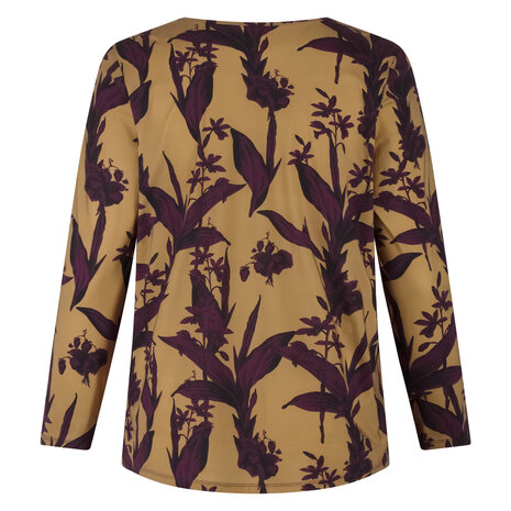 Plus Basics T-shirt met V- hals 