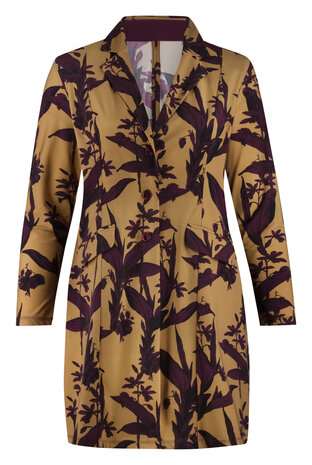 Plus Basics lange blazer Elegant Flowers