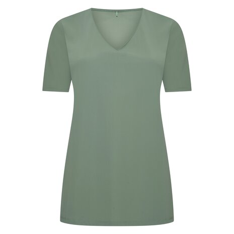 Plus Basics T-shirt met V- hals 