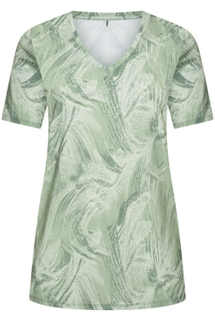 Plus Basics T-shirt met V- hals 