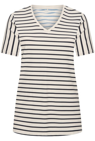 Plus Basics T-shirt met V- hals 